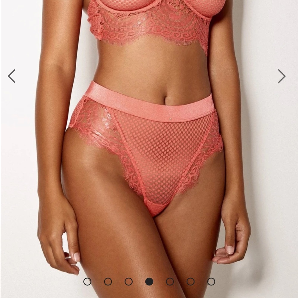Gooseberry Intimates High Waist Peach Glam Thong NWT